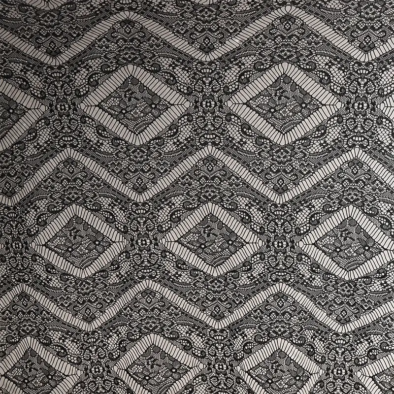 China Fabric for Blouse,Skirt,Skirt  Lace Knit Fabric Polyester black color buy from China wholesaler bulk order at wholesale price free worldwide shipping Alibaba