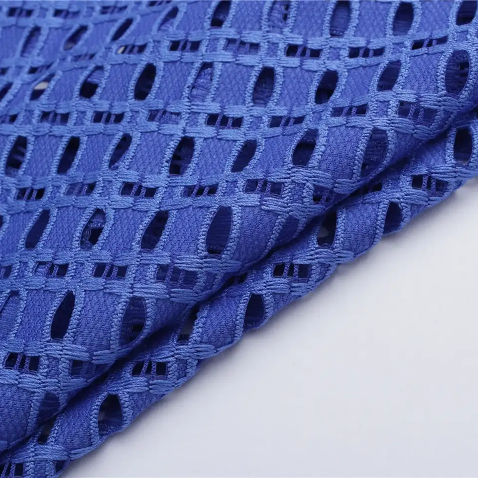 China Fabric for Blouse,Skirt,Skirt  Lace Knit Fabric Polyester Spandex blue color buy from China wholesaler bulk order at wholesale price free worldwide shipping Alibaba