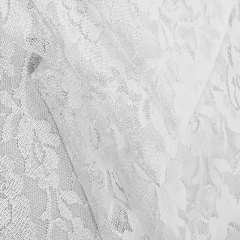 China Fabric for Blouse,Skirt,Skirt  Lace Knit Fabric Nylon Polyester white color buy from China wholesaler bulk order at wholesale price free worldwide shipping Alibaba