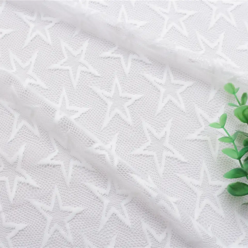 China Fabric for Blouse,Skirt,T-shirt ,Skirt  Lace Knit Fabric Nylon Spandex white color buy from China wholesaler bulk order at wholesale price free worldwide shipping Alibaba
