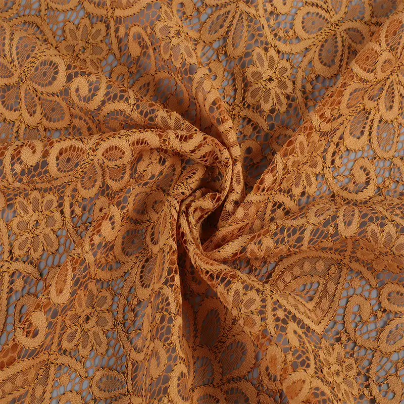 China Fabric for Blouse,Skirt,T-shirt ,Skirt  Lace Knit Fabric Cotton Nylon Rayon yellow color buy from China wholesaler bulk order at wholesale price free worldwide shipping Alibaba