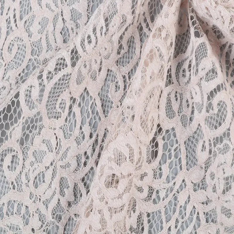 China Fabric for Blouse,Skirt,Skirt  Lace Knit Fabric Polyester Nylon Rayon pink color buy from China wholesaler bulk order at wholesale price free worldwide shipping Alibaba