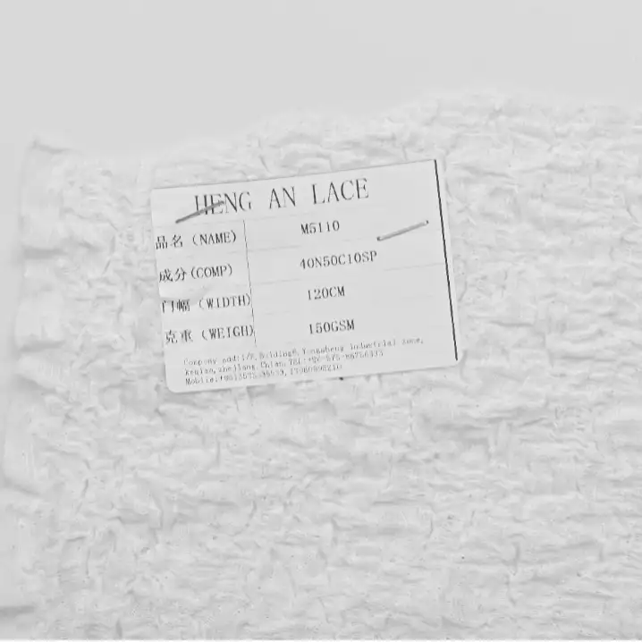 China Fabric for Shirt,T-Shirt,Blouse,Skirt  Lace Knit Fabric Cotton Nylon Rayon white color buy from China wholesaler bulk order at wholesale price free worldwide shipping Alibaba