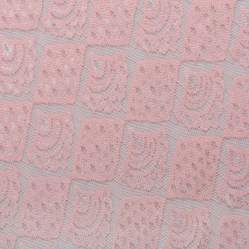 China Fabric for Shirt,Blouse,Skirt,Skirt  Lace Knit Fabric Nylon Spandex pink color buy from China wholesaler bulk order at wholesale price free worldwide shipping Alibaba