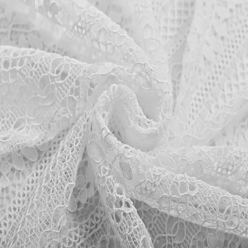 China Fabric for Shirt,Blouse,Skirt,Skirt  Lace Knit Fabric Cotton Nylon Rayon white color buy from China wholesaler bulk order at wholesale price free worldwide shipping Alibaba