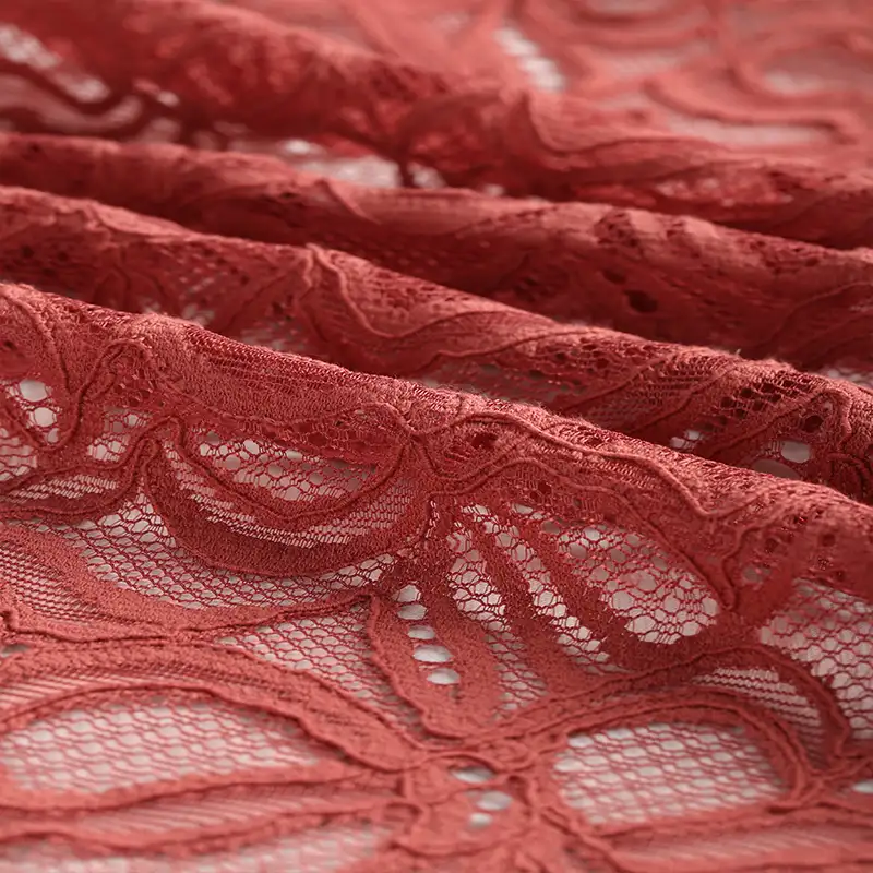 China Fabric for Shirt,Blouse,Skirt,Skirt  Lace Knit Fabric Nylon Cotton Rayon orange color buy from China wholesaler bulk order at wholesale price free worldwide shipping Alibaba