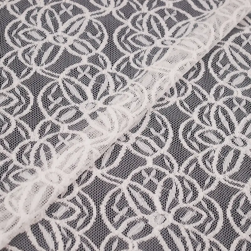 China Fabric for Shirt,Blouse,Skirt  Lace Knit Fabric Nylon Spandex white color buy from China wholesaler bulk order at wholesale price free worldwide shipping Alibaba