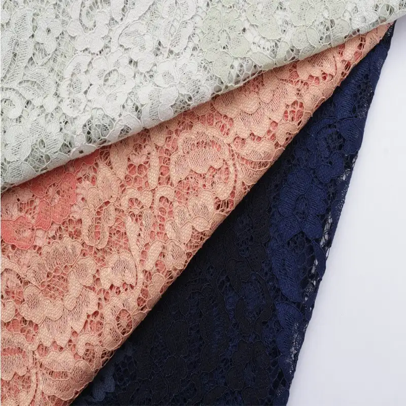 China Fabric for Shirt,Blouse,Skirt,Skirt  Lace Knit Fabric Polyester black color buy from China wholesaler bulk order at wholesale price free worldwide shipping Alibaba