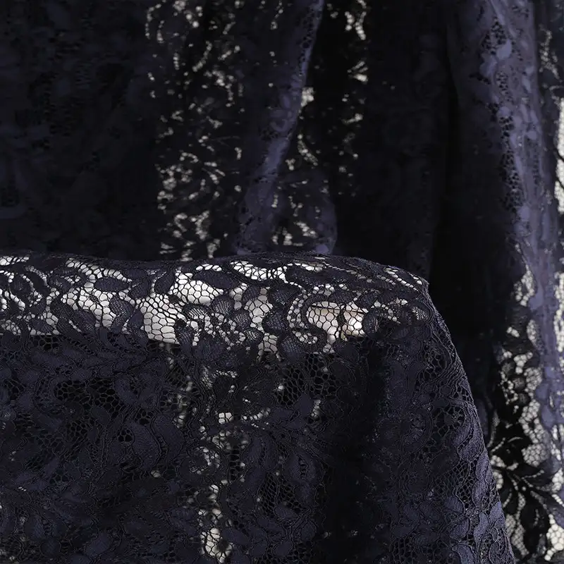 China Fabric for Shirt,Blouse,Skirt  Lace Knit Fabric Cotton Nylon Rayon black color buy from China wholesaler bulk order at wholesale price free worldwide shipping Alibaba