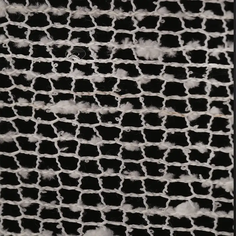 China Fabric for Blouse,Skirt,Shirt Long Sleeve Button ,Dresses (Cardigan Button) ,Skirt  Lace Knit Fabric Polyester white color buy from China wholesaler bulk order at wholesale price free worldwide shipping Alibaba