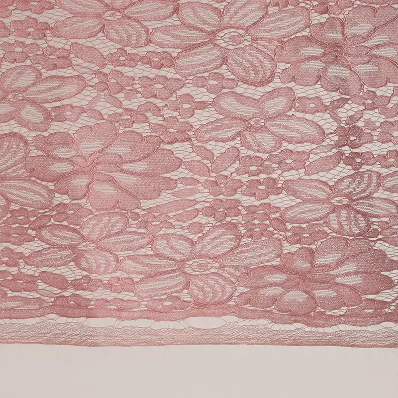 China Fabric for Blouse,Skirt,Shirt Half Sleeve Button ,Dresses (Cardigan Button)  Lace Knit Fabric Cotton Nylon Rayon pink color buy from China wholesaler bulk order at wholesale price free worldwide shipping Alibaba