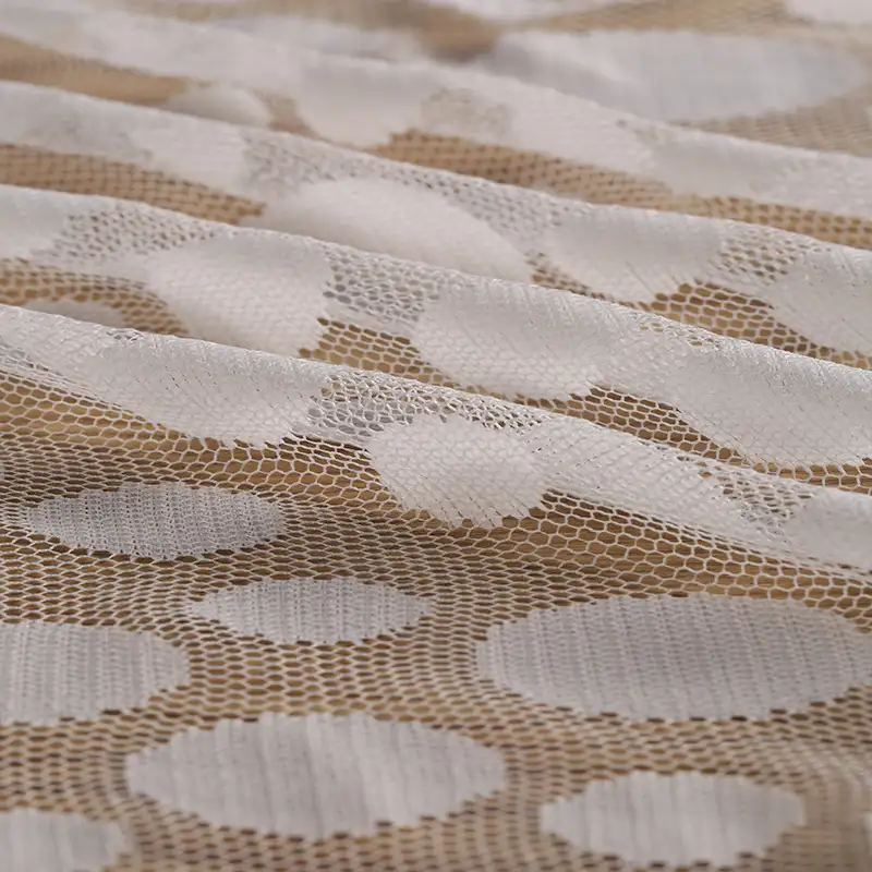 China Fabric for Blouse,Shirt Long Sleeve Button ,Dresses (Cardigan Open) ,Skirt  Lace Knit Fabric Nylon white color buy from China wholesaler bulk order at wholesale price free worldwide shipping Alibaba