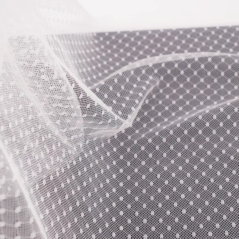 China Fabric for Shirt,Blouse,Shirt Long Sleeve Button ,Dresses (Cardigan Button) ,Skirt  Lace Knit Fabric Nylon Spandex white color buy from China wholesaler bulk order at wholesale price free worldwide shipping Alibaba