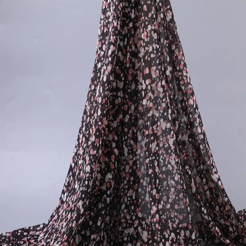 China Fabric for Blouse,Shirt Long Sleeve Button ,Dresses (Cardigan Button) ,Skirt  Lace Knit Fabric Polyester Spandex black color buy from China wholesaler bulk order at wholesale price free worldwide shipping Alibaba