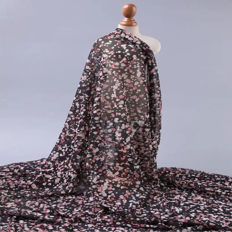 China Fabric for Blouse,Shirt Long Sleeve Button ,Dresses (Cardigan Button) ,Skirt  Lace Knit Fabric Polyester Spandex black color buy from China wholesaler bulk order at wholesale price free worldwide shipping Alibaba