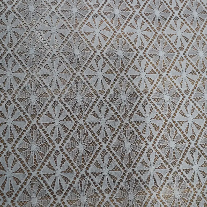 China Fabric for Blouse,Skirt,Shirt Long Sleeve Button ,Dresses (Pullover) ,Skirt  Lace Knit Fabric Cotton Nylon white color buy from China wholesaler bulk order at wholesale price free worldwide shipping Alibaba