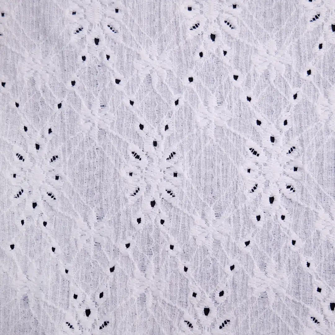 China Fabric for Blouse,Skirt,Shirt Long Sleeve Button ,Skirt  Lace Knit Fabric Polyester Spandex white color buy from China wholesaler bulk order at wholesale price free worldwide shipping Alibaba