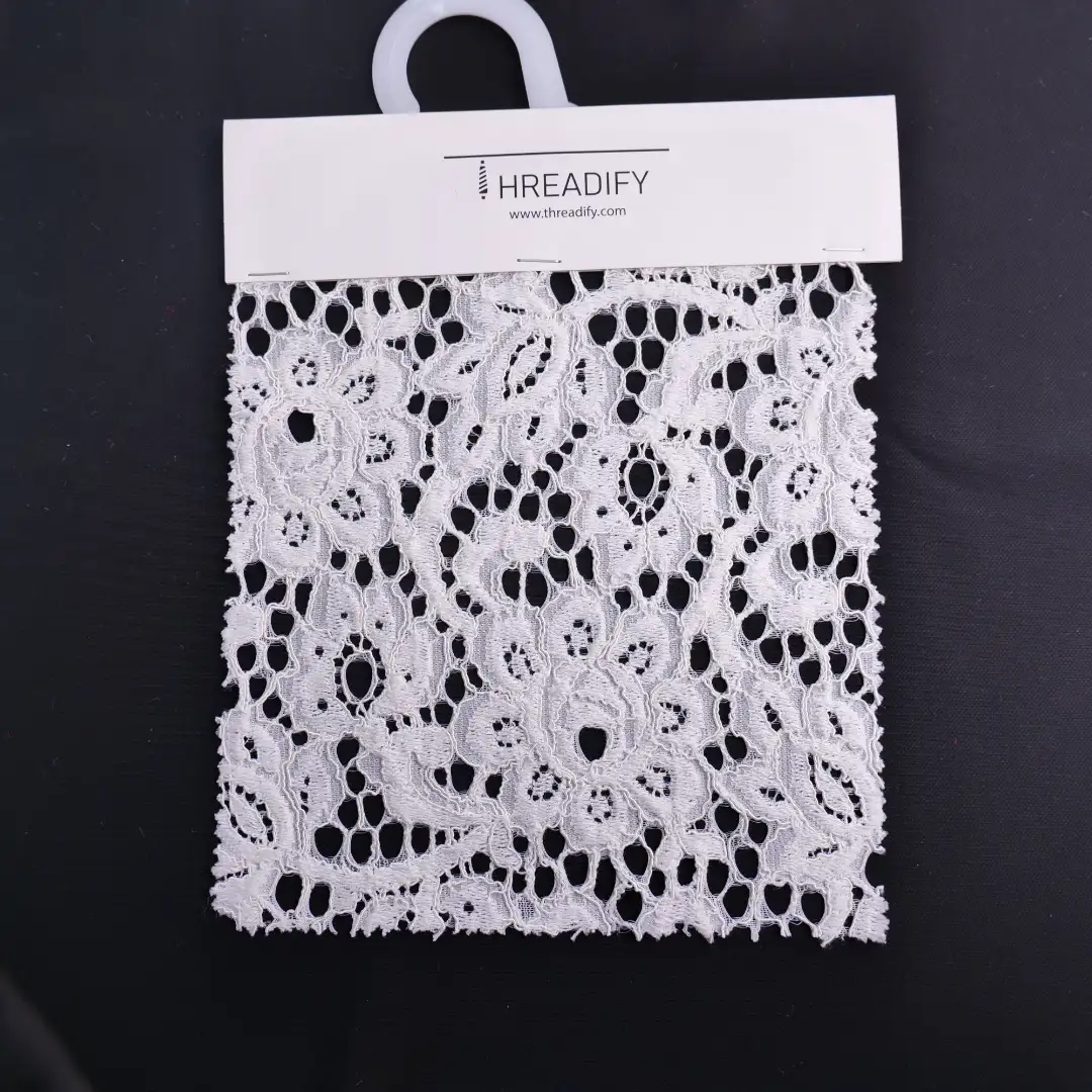 China Fabric for Blouse,Skirt,Shirt Long Sleeve Button ,Dresses (Cardigan Button) ,Skirt  Lace Knit Fabric Cotton Rayon white color buy from China wholesaler bulk order at wholesale price free worldwide shipping Alibaba