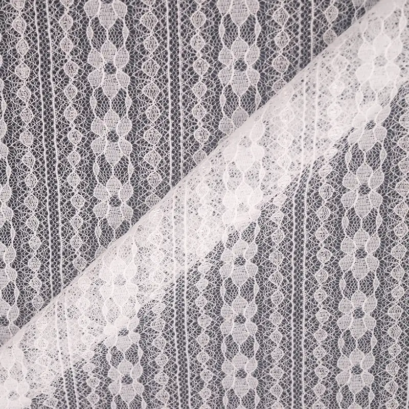 China Fabric for Blouse,Skirt,Shirt Long Sleeve Button ,Dresses (Pullover) ,Skirt  Lace Knit Fabric Nylon Spandex white color buy from China wholesaler bulk order at wholesale price free worldwide shipping Alibaba