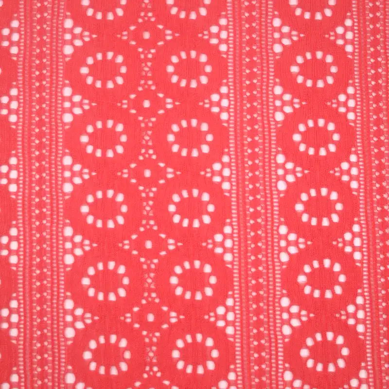 China Fabric for Shirt,Blouse,Shirt Long Sleeve Button ,Dresses (Pullover) ,Skirt  Lace Knit Fabric Nylon Spandex red color buy from China wholesaler bulk order at wholesale price free worldwide shipping Alibaba