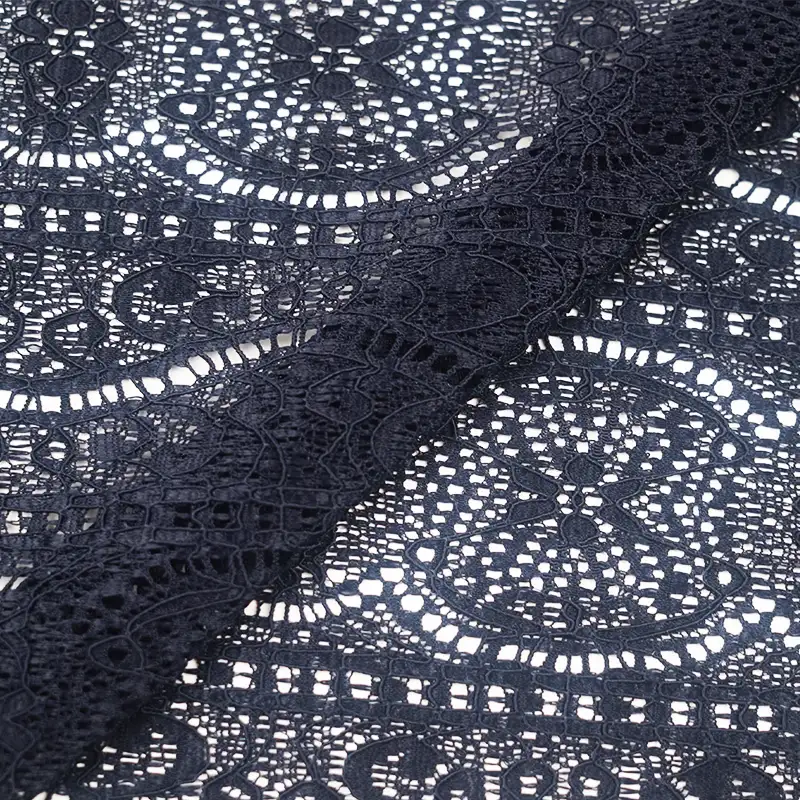 China Fabric for Blouse,Shirt Long Sleeve Button ,Skirt  Lace Knit Fabric Nylon Spandex black color buy from China wholesaler bulk order at wholesale price free worldwide shipping Alibaba