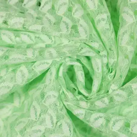 China Fabric for Backless Beach Dress,Kids Lace Trim Dress,Lace-Up V-Neck Crop Top Lace Knit Fabric Polyamide green color buy from China wholesaler bulk order at wholesale price free worldwide shipping Alibaba