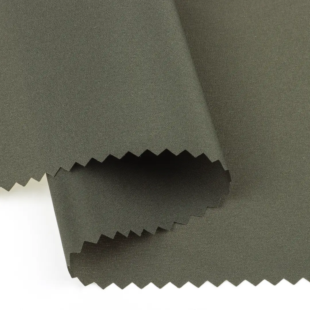 China Fabric for Jackets,Padded Jacket,Waist coat,Tracksuits Polyester Pongee Synthetic Woven Fabric Polyester olive color buy from China wholesaler bulk order at wholesale price free worldwide shipping Alibaba