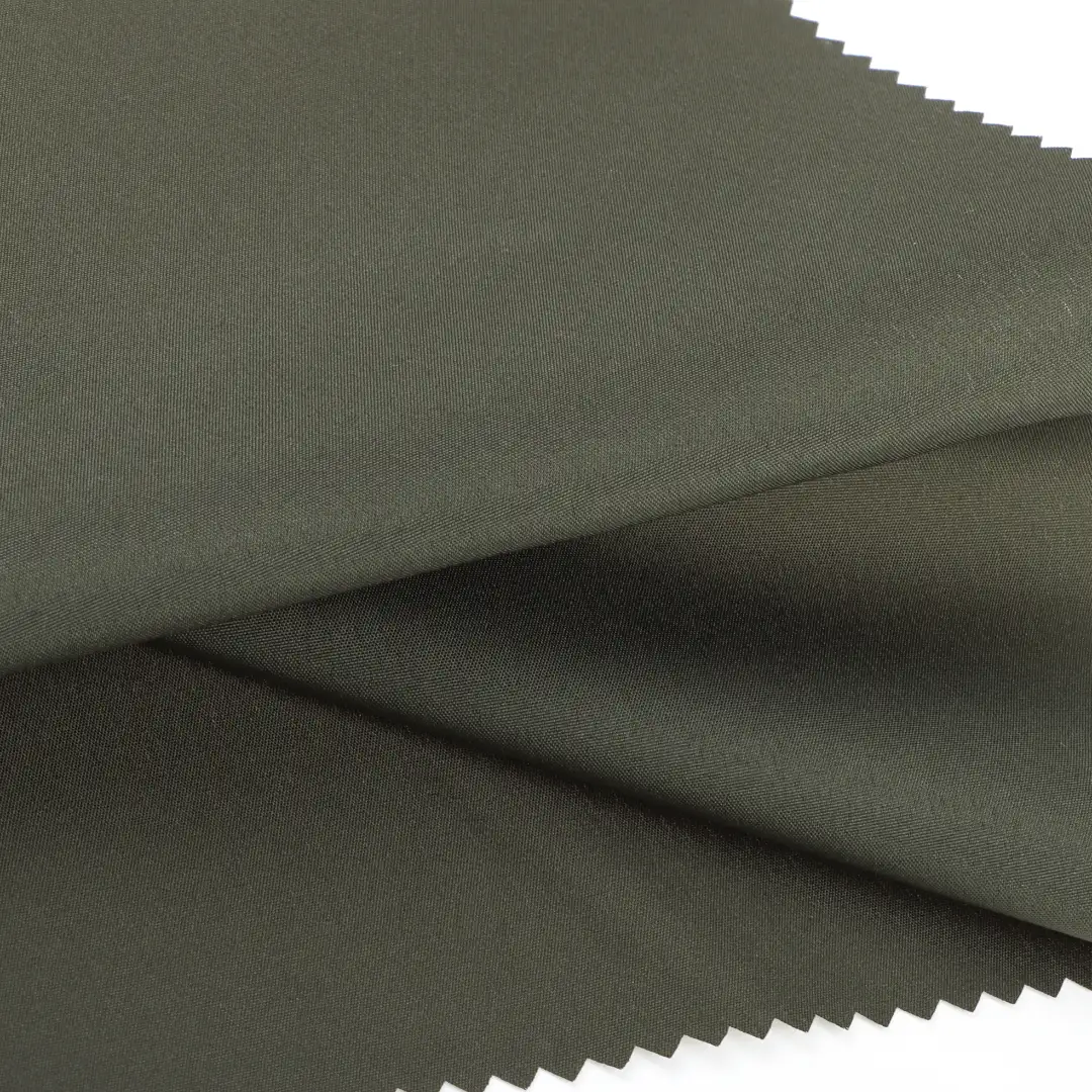 China Fabric for Jackets,Padded Jacket,Waist coat,Tracksuits Polyester Pongee Synthetic Woven Fabric Polyester olive color buy from China wholesaler bulk order at wholesale price free worldwide shipping Alibaba