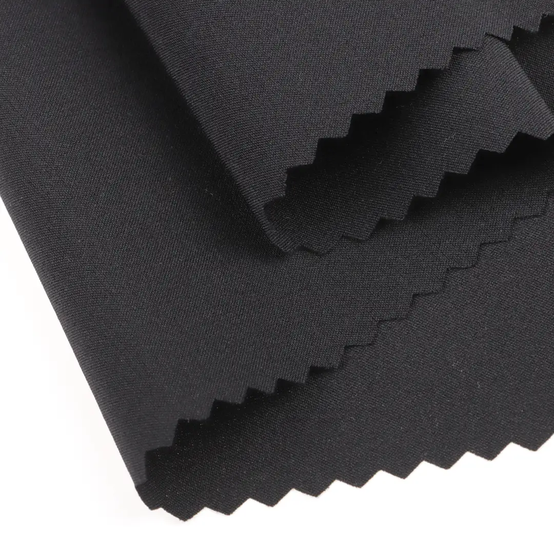 China Fabric for Shirt,Pants,Padded Jacket Four Stretch Polyester Woven Fabric Synthetic Woven Fabric Polyester Elastane black color buy from China wholesaler bulk order at wholesale price free worldwide shipping Alibaba