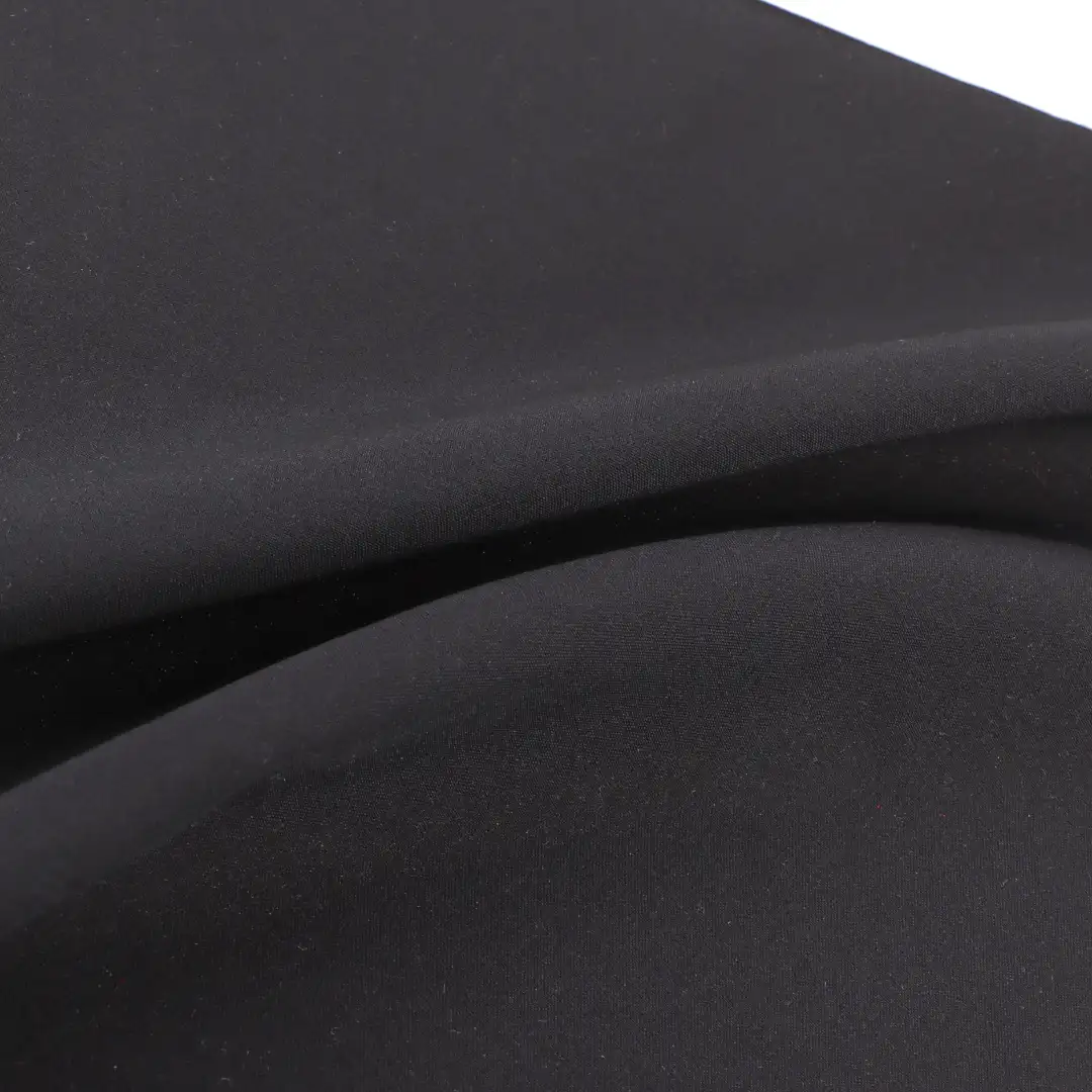 China Fabric for Shirt,Pants,Padded Jacket Four Stretch Polyester Woven Fabric Synthetic Woven Fabric Polyester Elastane black color buy from China wholesaler bulk order at wholesale price free worldwide shipping Alibaba