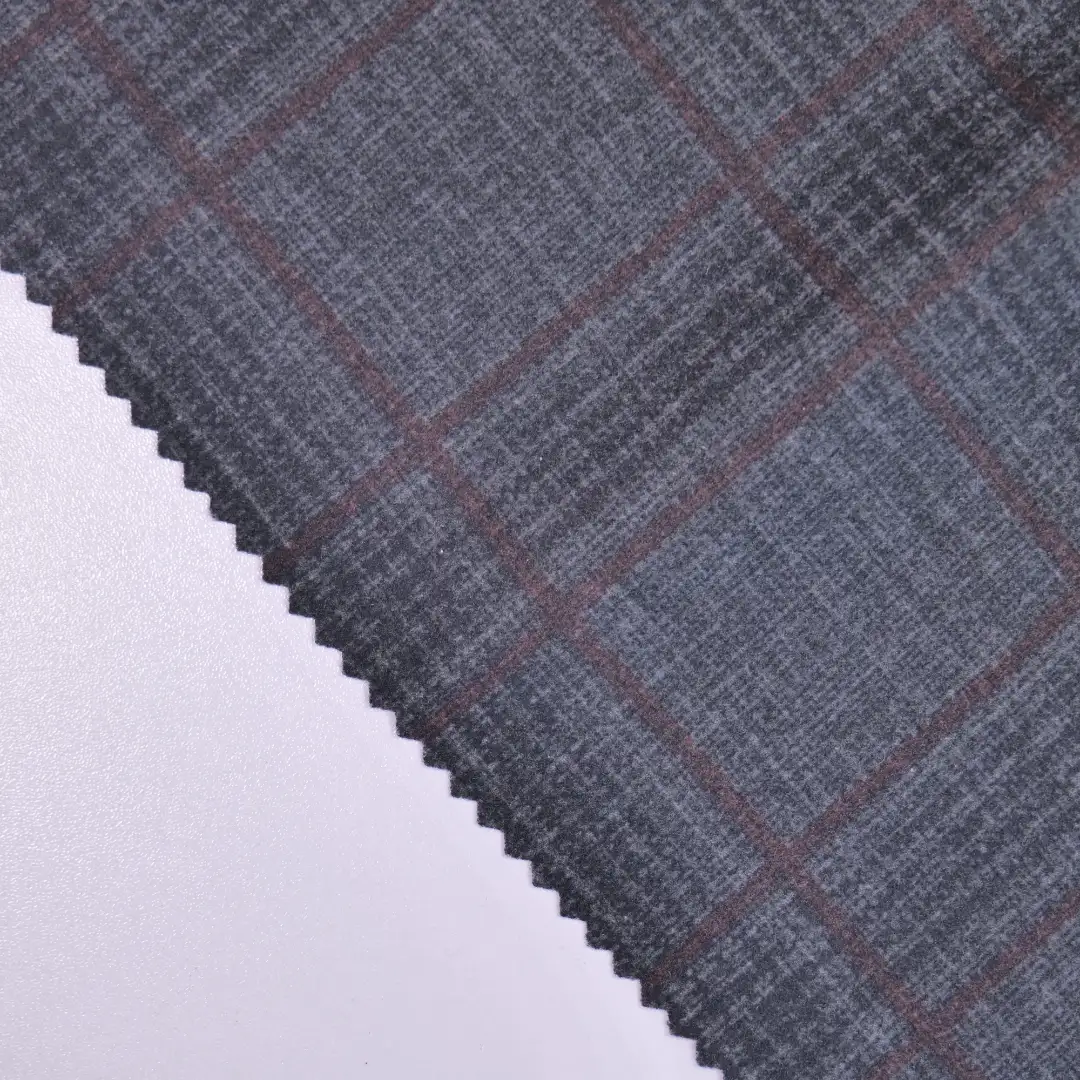 China Fabric for Jackets,Blazer,Trench Coat Interlock Knit Fabric Polyester Rayon Spandex grey color buy from China wholesaler bulk order at wholesale price free worldwide shipping Alibaba
