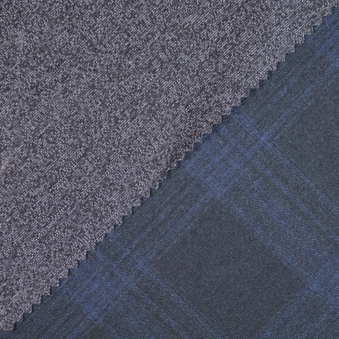 China Fabric for Jackets,Blazer,Trench Coat Interlock Knit Fabric Polyester Rayon Spandex black&blue color buy from China wholesaler bulk order at wholesale price free worldwide shipping Alibaba