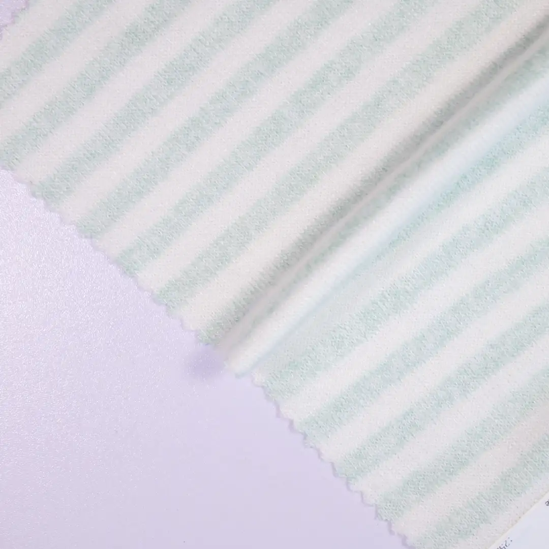 China Fabric for Tank Top,Blouse,Hoodie Hacci Knit Fabric Rayon Polyester Spandex blue&white color buy from China wholesaler bulk order at wholesale price free worldwide shipping Alibaba