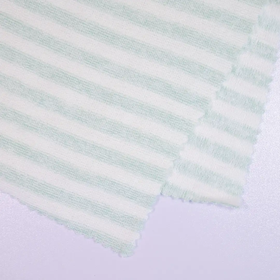 China Fabric for Tank Top,Blouse,Hoodie Hacci Knit Fabric Rayon Polyester Spandex blue&white color buy from China wholesaler bulk order at wholesale price free worldwide shipping Alibaba