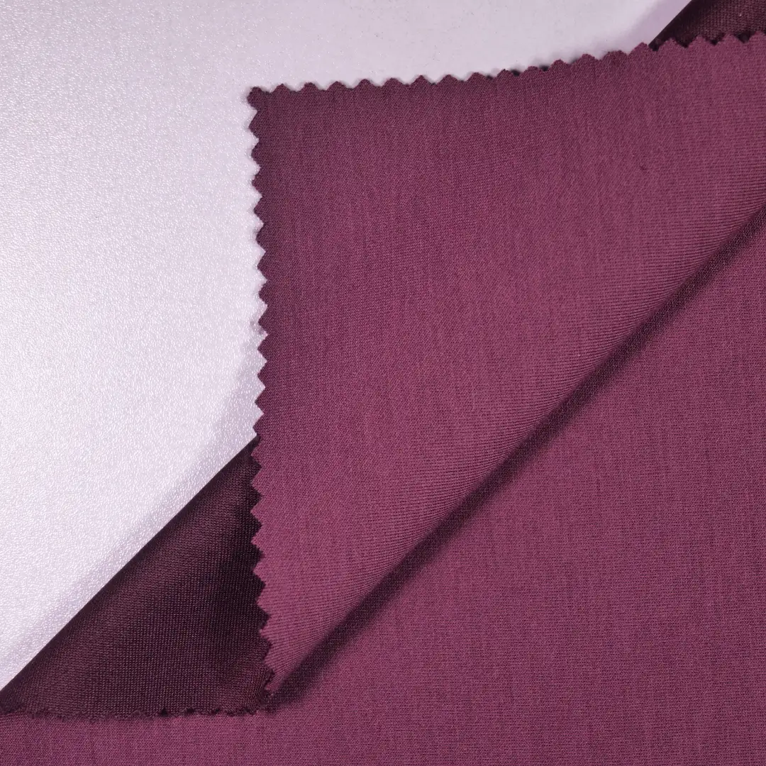 China Fabric for Jackets,Hoodie,Tracksuits Scuba Knit Fabric Polyester Modal Spandex burgundy color buy from China wholesaler bulk order at wholesale price free worldwide shipping Alibaba