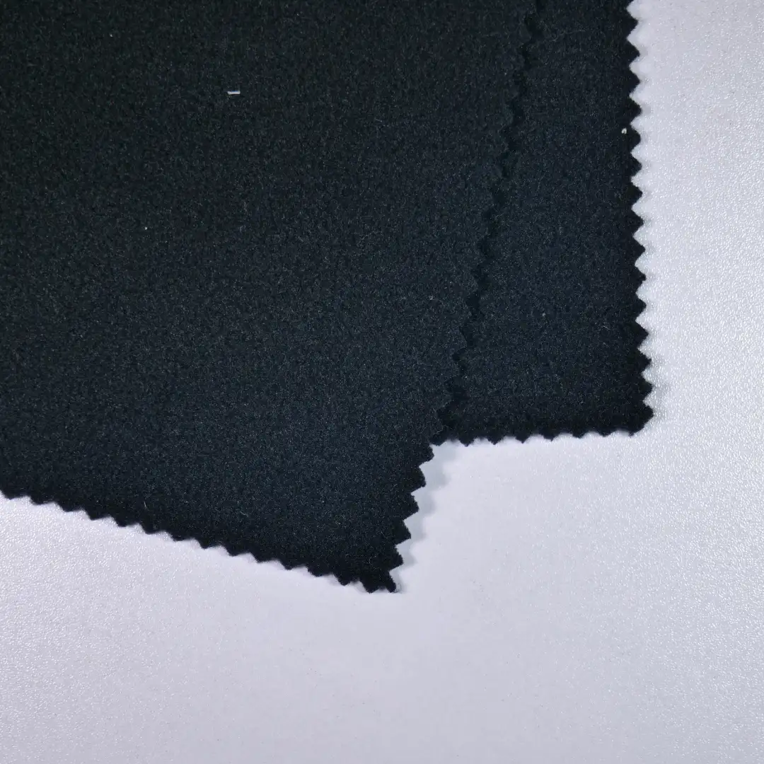 China Fabric for Loungewear Polar Fleece Knit Fabric Polyester black color buy from China wholesaler bulk order at wholesale price free worldwide shipping Alibaba