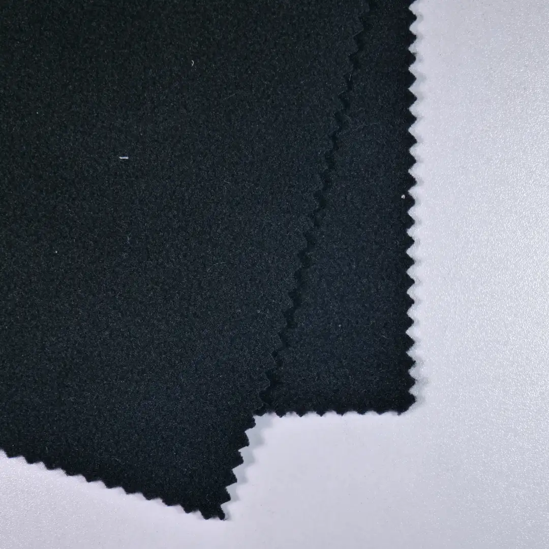 China Fabric for Loungewear Polar Fleece Knit Fabric Polyester black color buy from China wholesaler bulk order at wholesale price free worldwide shipping Alibaba