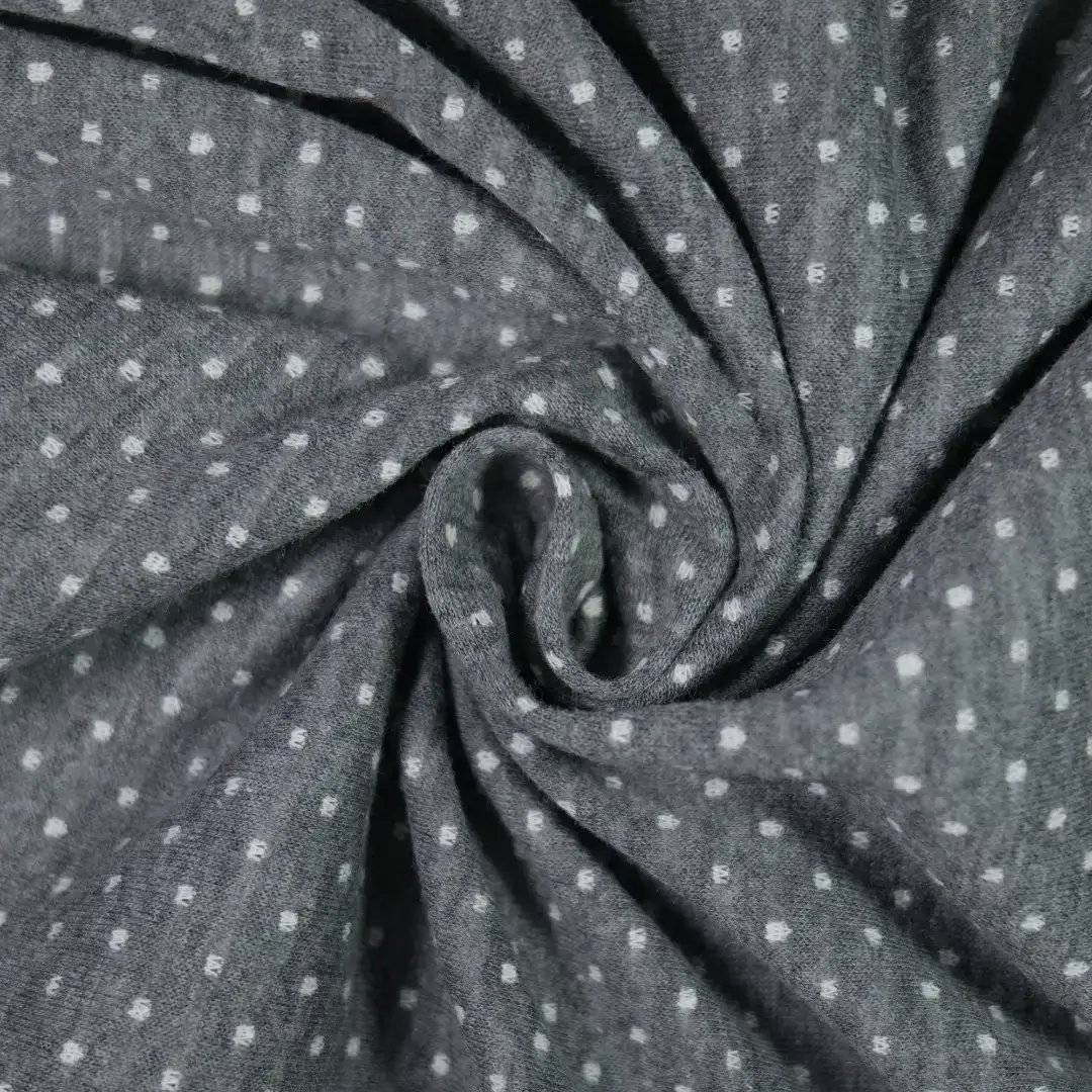 China Fabric for Hoodie Jacquard Knit Fabric Cotton Polyester Spandex gray color buy from China wholesaler bulk order at wholesale price free worldwide shipping Alibaba