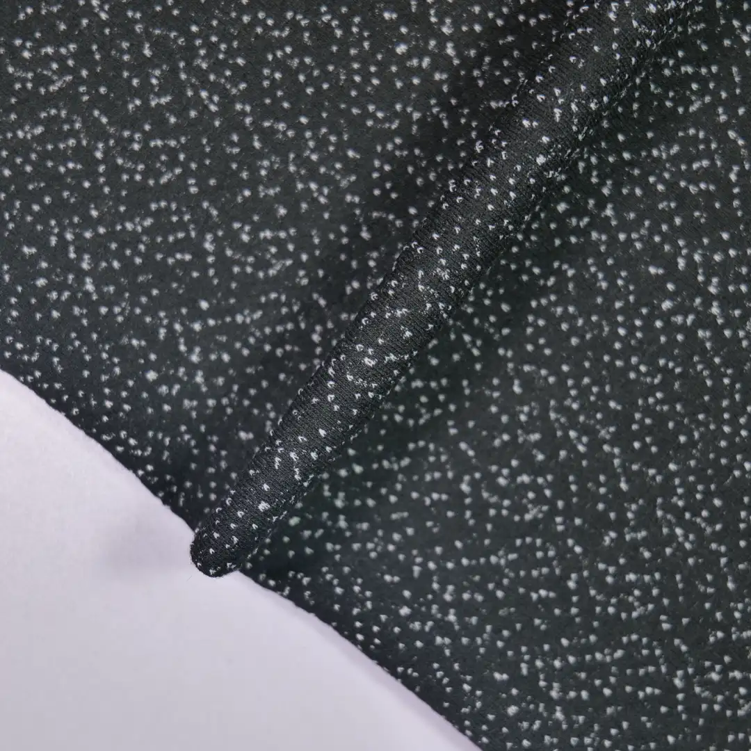 China Fabric for T-Shirt Jacquard Knit Fabric Polyester Spandex black color buy from China wholesaler bulk order at wholesale price free worldwide shipping Alibaba