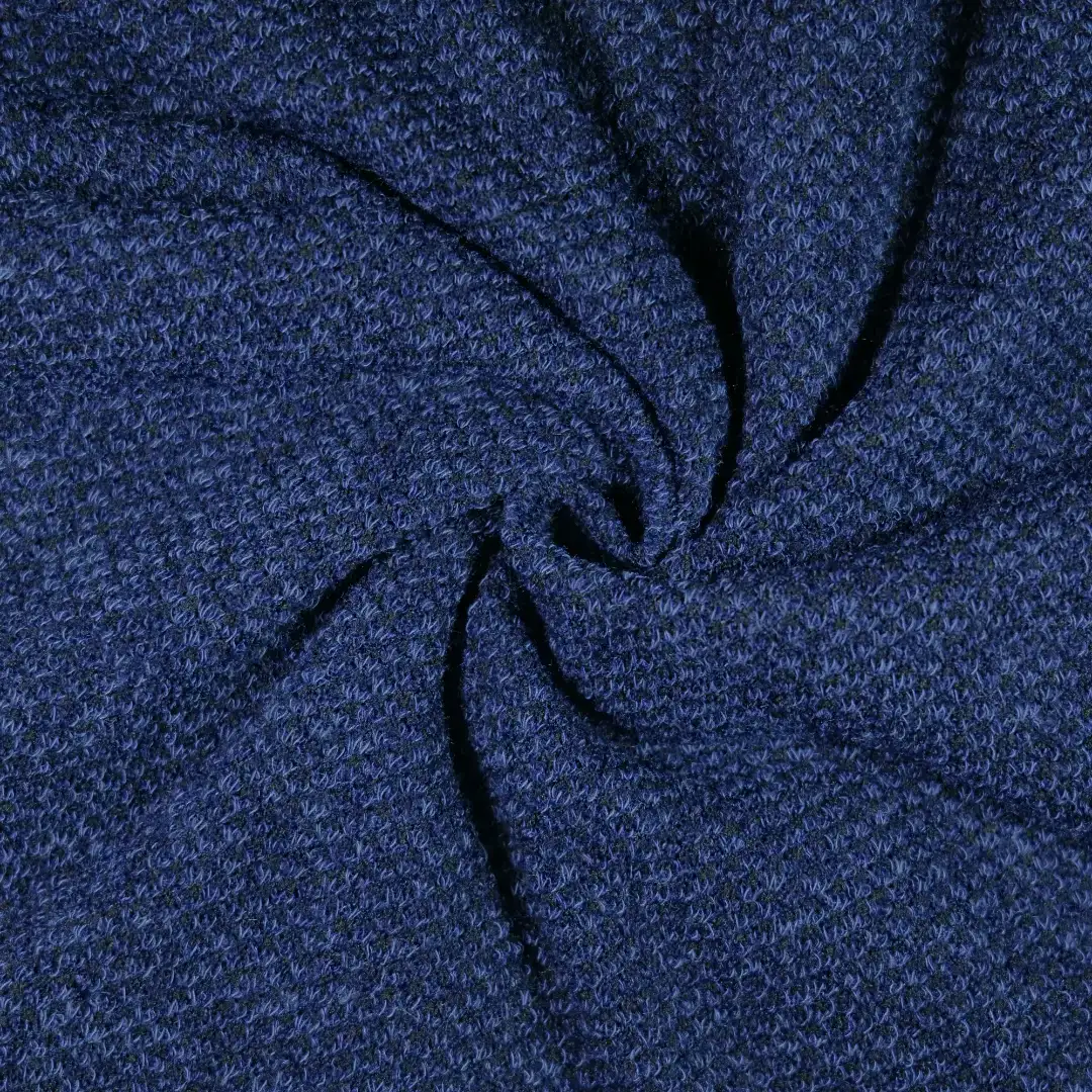 China Fabric for Jackets Hacci Knit Fabric Polyester Spandex blue color buy from China wholesaler bulk order at wholesale price free worldwide shipping Alibaba