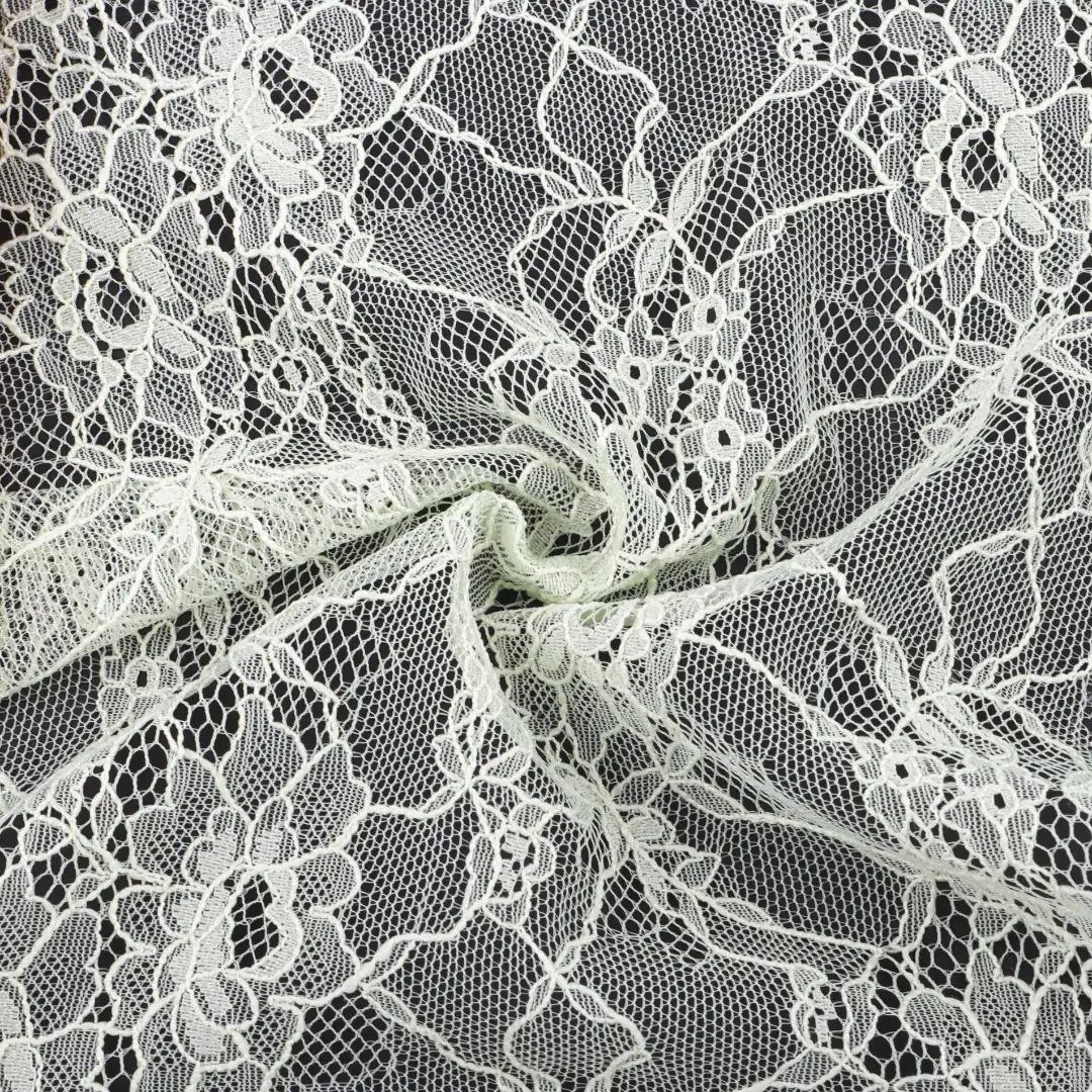 China Fabric for Crop Top,Lingerie,Swimsuits,Skirt  Lace Knit Fabric Nylon Green color buy from China wholesaler bulk order at wholesale price free worldwide shipping Alibaba
