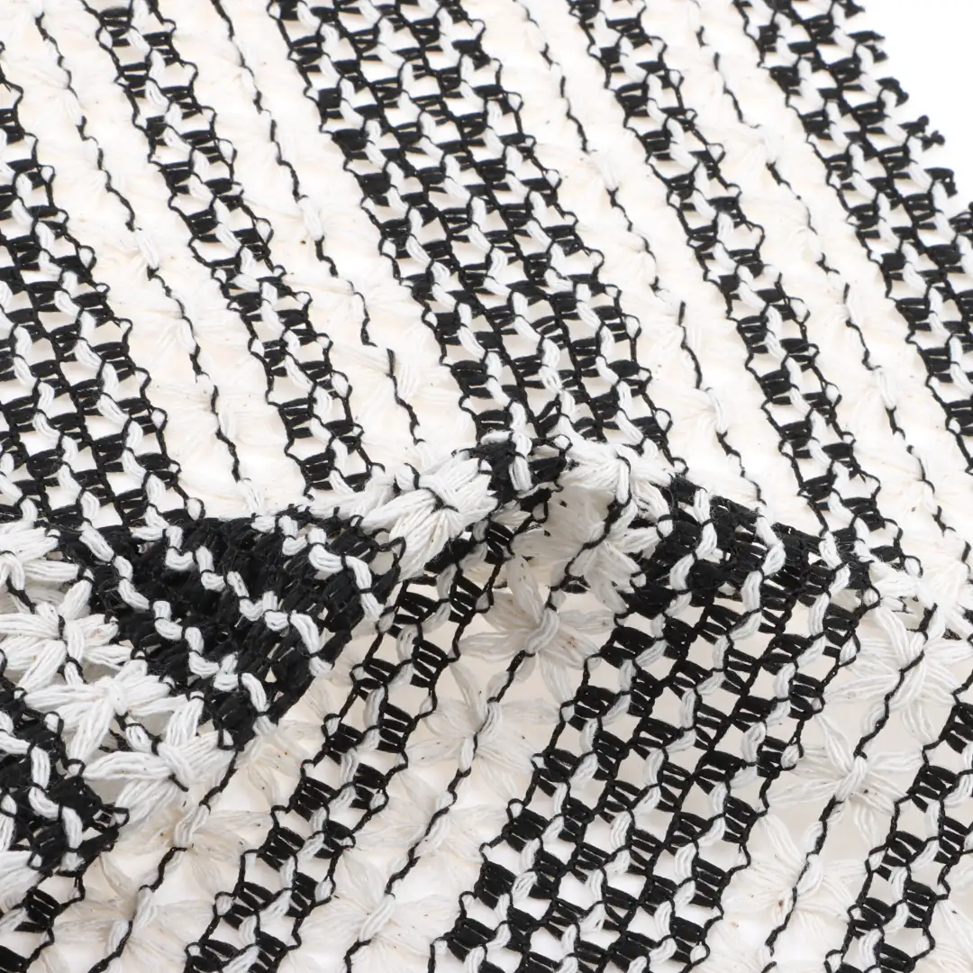 China Fabric for Polo Shirt,Crop Top,Half-Zipper Cardigan ,Skirt  Mesh Knit Fabric Polyester Cotton Black and white color buy from China wholesaler bulk order at wholesale price free worldwide shipping Alibaba