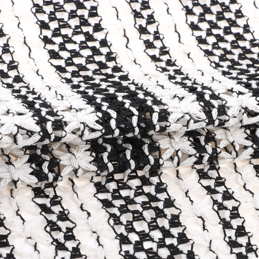 China Fabric for Polo Shirt,Crop Top,Half-Zipper Cardigan ,Skirt  Mesh Knit Fabric Polyester Cotton Black and white color buy from China wholesaler bulk order at wholesale price free worldwide shipping Alibaba