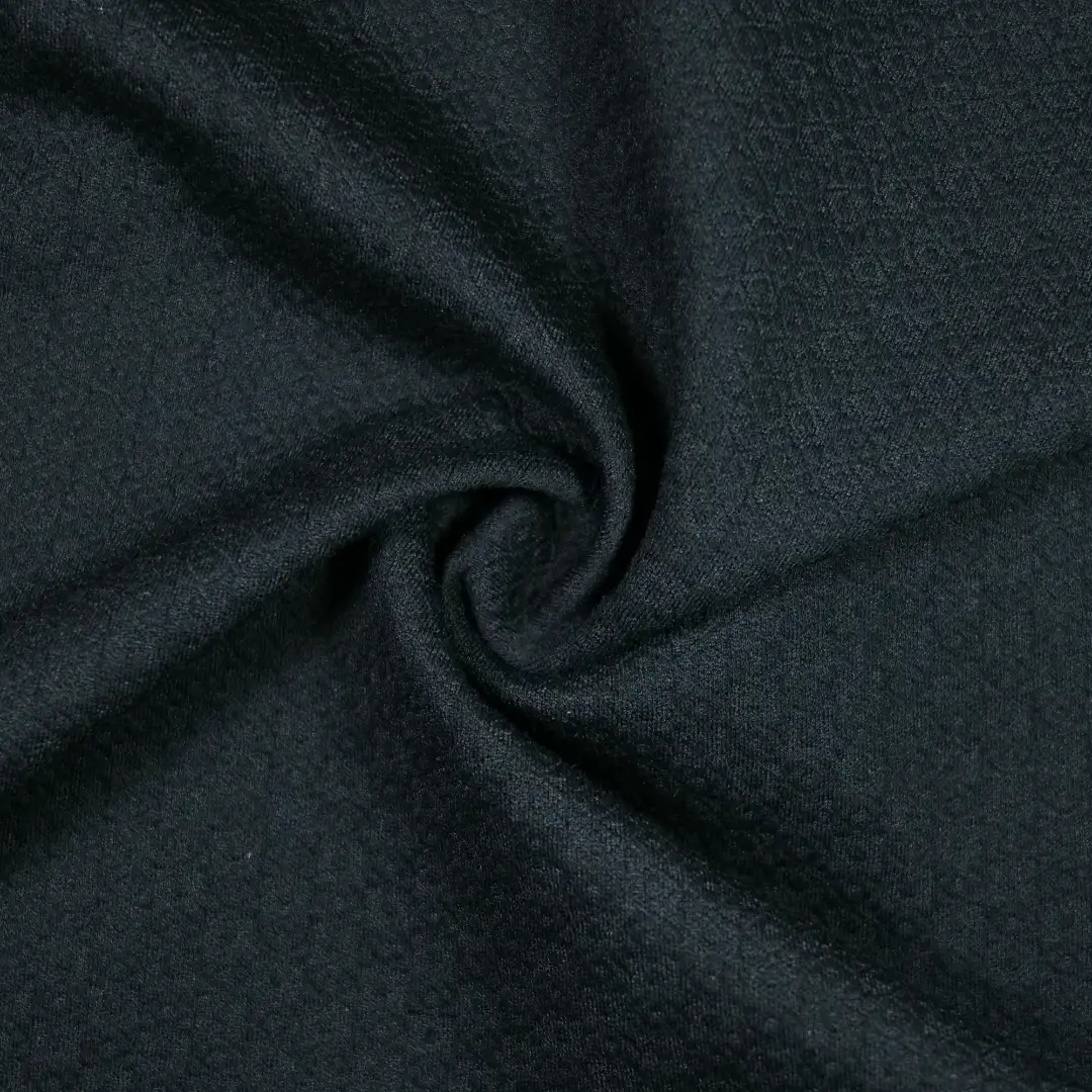 China Fabric for Pants,Jackets Jacquard Knit Fabric Polyester Rayon Spandex Black color buy from China wholesaler bulk order at wholesale price free worldwide shipping Alibaba