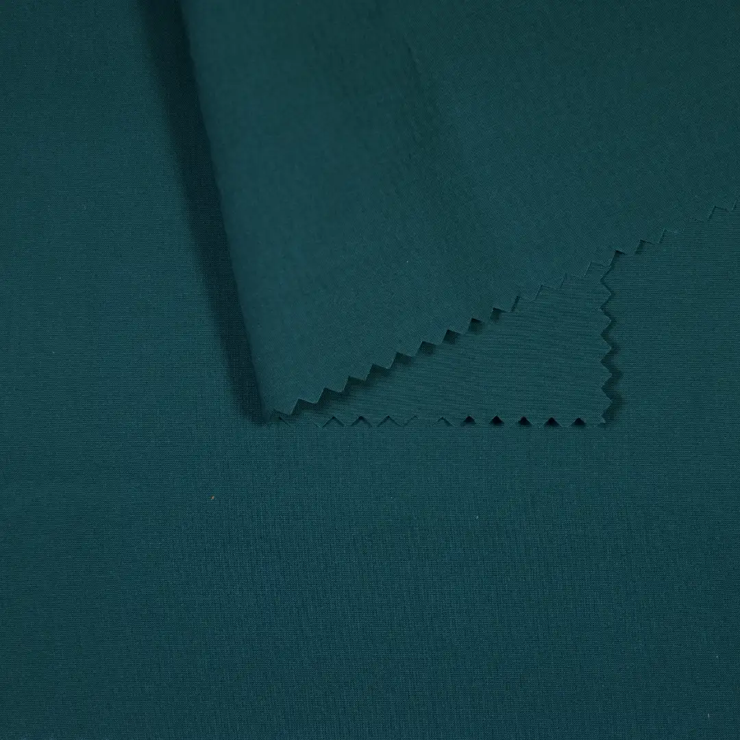 China Fabric for Blouse Poplin Woven Blended Fabric Cotton Nylon Spandex Dark green color buy from China wholesaler bulk order at wholesale price free worldwide shipping Alibaba
