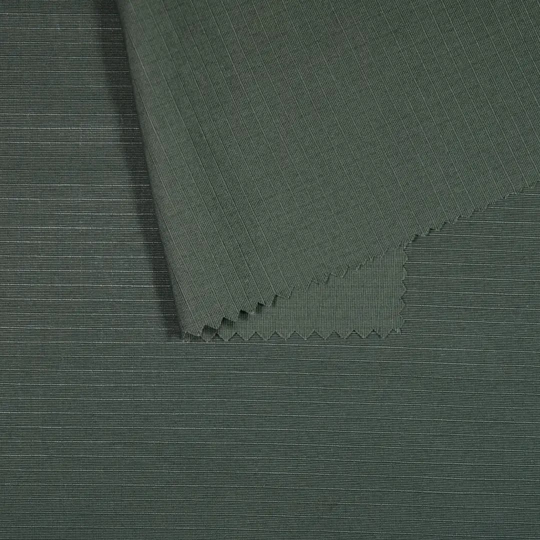China Fabric for Shirt Jacquard Woven Blended Fabric Nylon Cotton Army green color buy from China wholesaler bulk order at wholesale price free worldwide shipping Alibaba