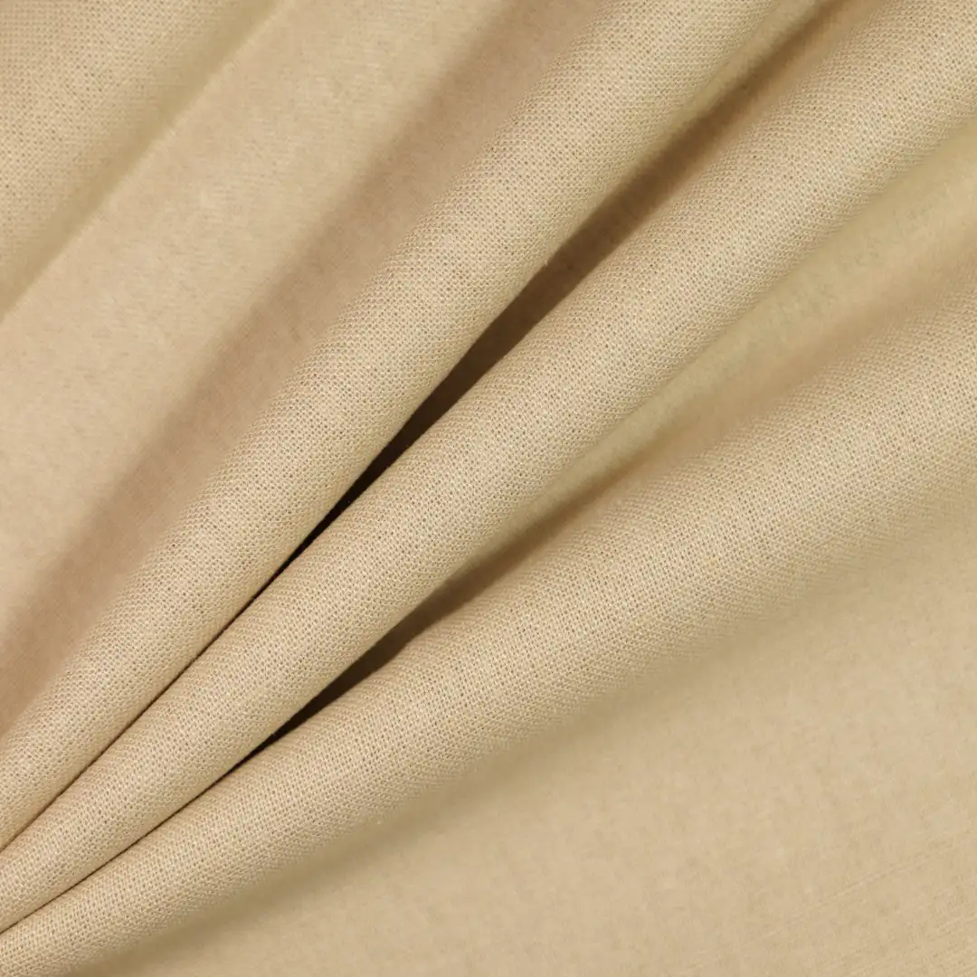 China Fabric for Shirt,Skirt,Sleeveless Puffy Mini Dress Cotton Plain Natural Woven Fabric Linen Cotton COFFEE color buy from China wholesaler bulk order at wholesale price free worldwide shipping Alibaba