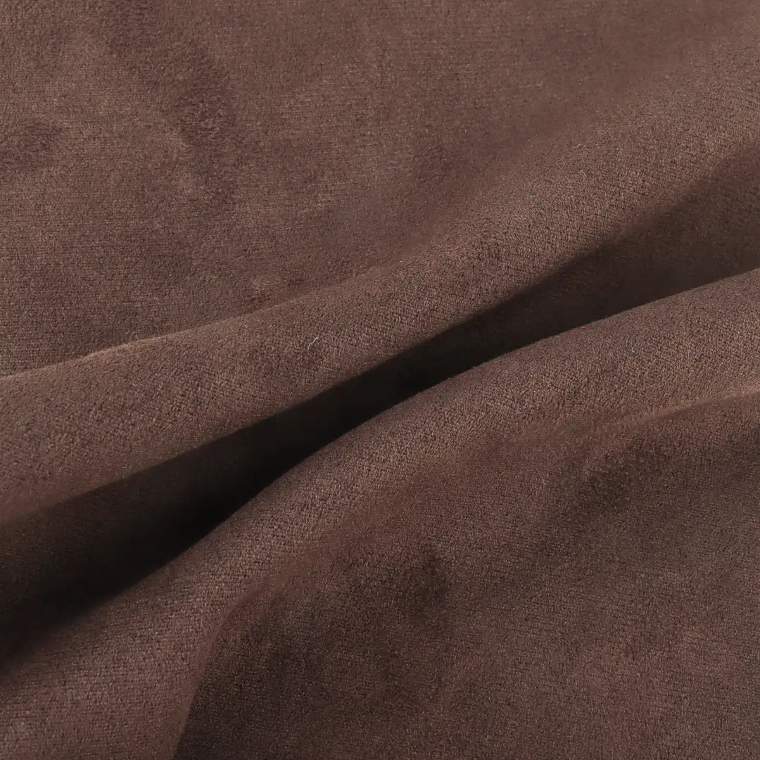 China Fabric for Jackets,Trench Coat,Overcoat,Waist coat Suede Knit Fabric Polyester Spandex Brown color buy from China wholesaler bulk order at wholesale price free worldwide shipping Alibaba