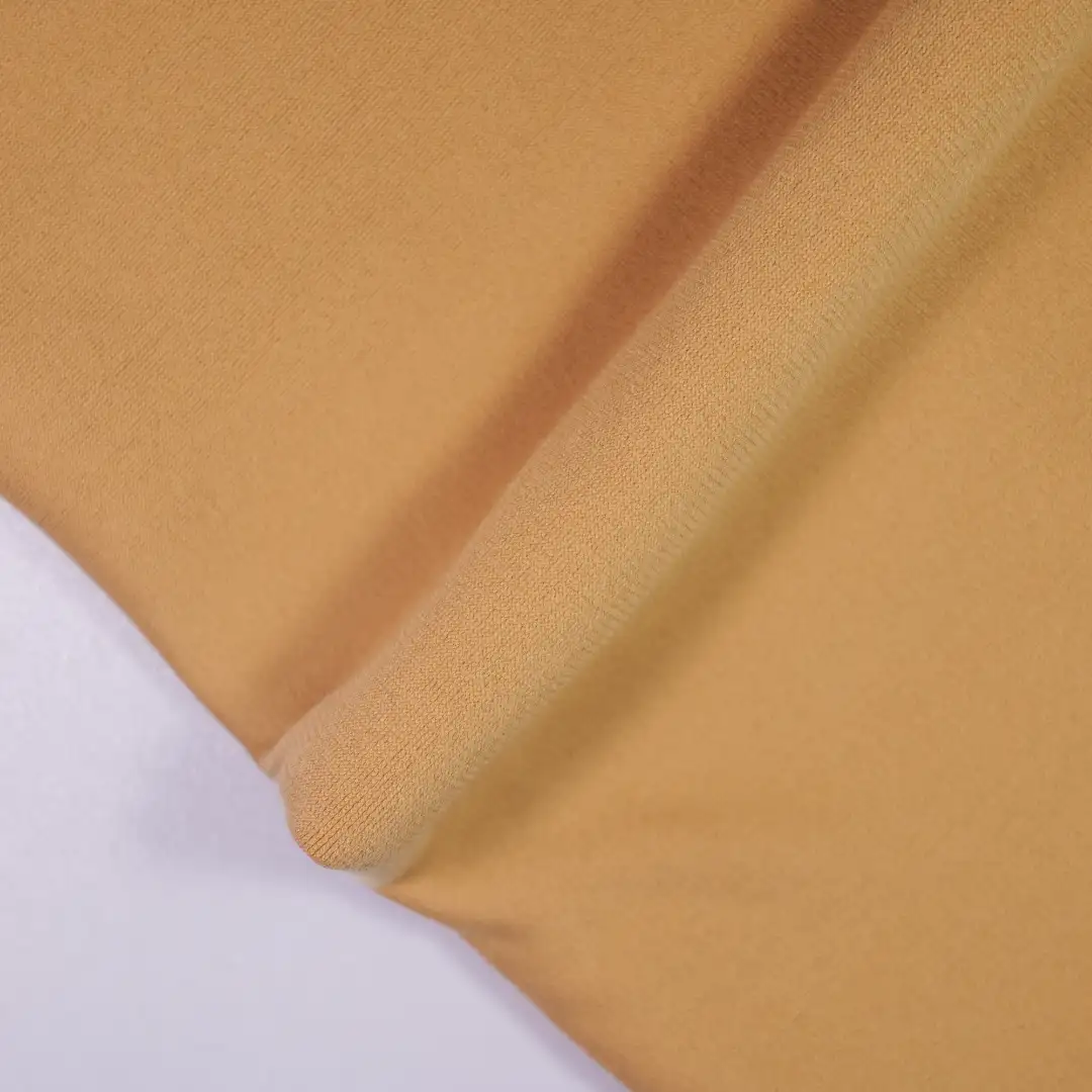 China Fabric for Jackets,Hoodie Fleece Knit Fabric Polyester Spandex khaki color buy from China wholesaler bulk order at wholesale price free worldwide shipping Alibaba