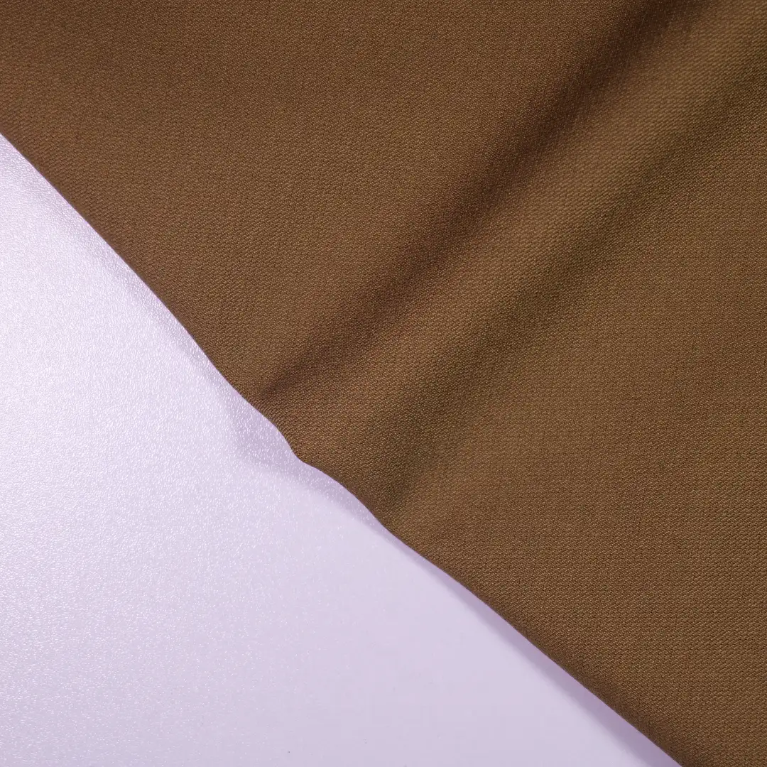 China Fabric for Pants,Jackets,Trench Coat Polyester/Rayon Plain Woven Blended Fabric Polyester Rayon Spandex Brown color buy from China wholesaler bulk order at wholesale price free worldwide shipping Alibaba